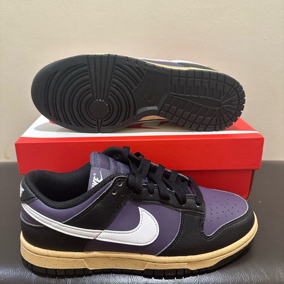 NIB Women Nike Dunk Low Next Nature DD1873 500  Dark Raisin/White/Black/Sesame - Picture 3 of 6